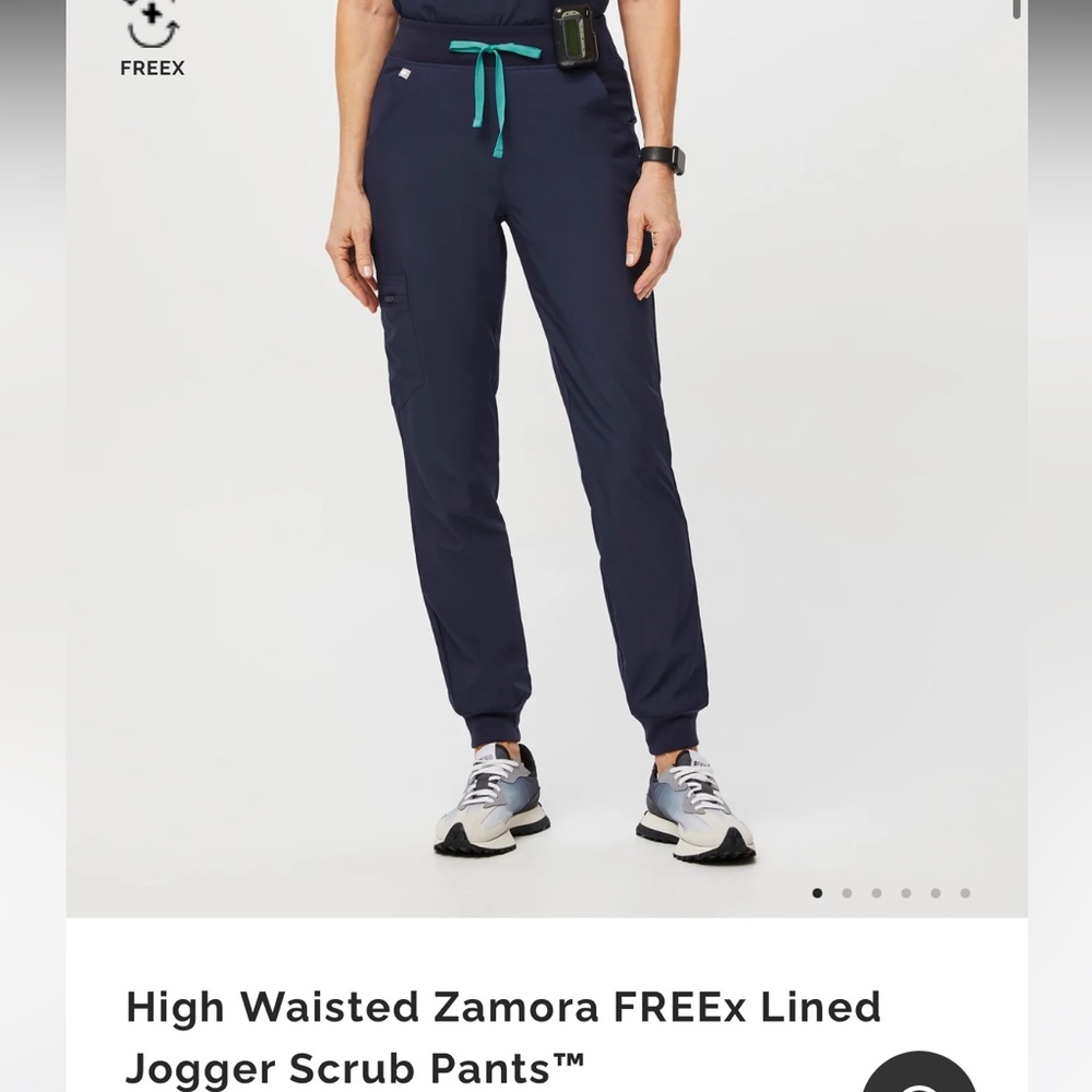 Figs High waisted Zamora free x lined jogger scrub pants navy